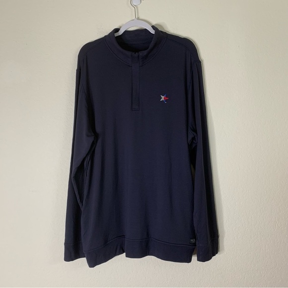 Travis Mathew Mens navy 1/4 zip fleece sweatshirt with pockets XL - Picture 1 of 11